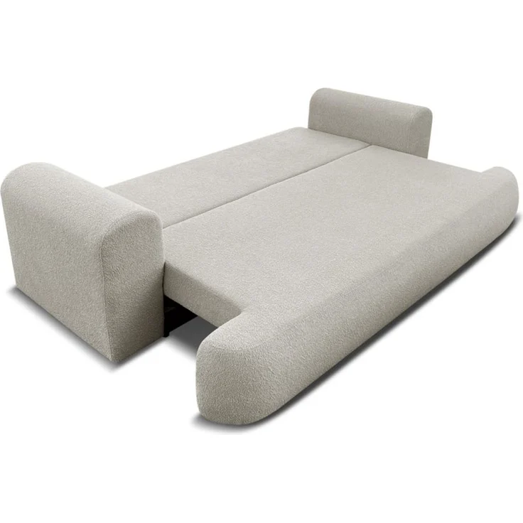 Sofa Schlafsofa 3-Sitzer ANIKE Stoff Now or Never Schwarz – Bild 3