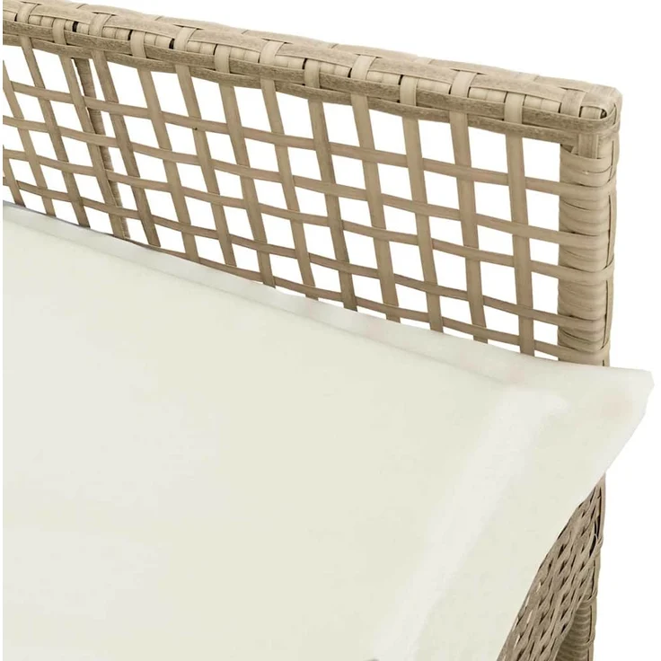 vidaXL Gartenstuhl mit Kissen 2 pcs Beige 55 x 53 x 85 cm Poly-Rattan 42003449 – Bild 8