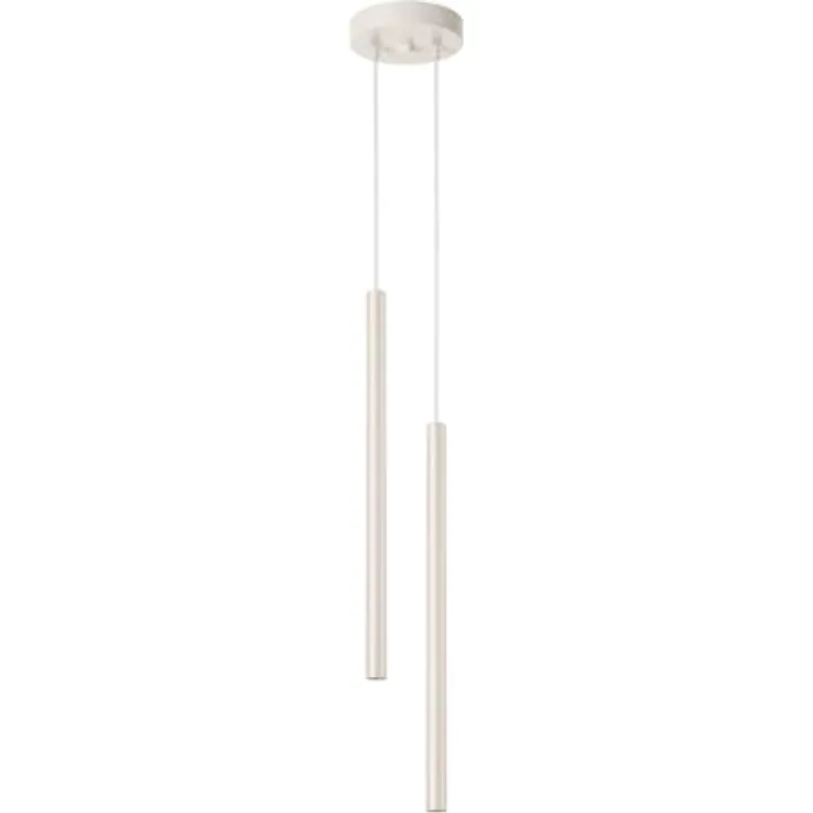 Sollux Lighting Pendelleuchte PASTELO 2, beige, 2xG9 8W, Stahl, 104x15x15cm, modernes Design, minimales Lichtakzent