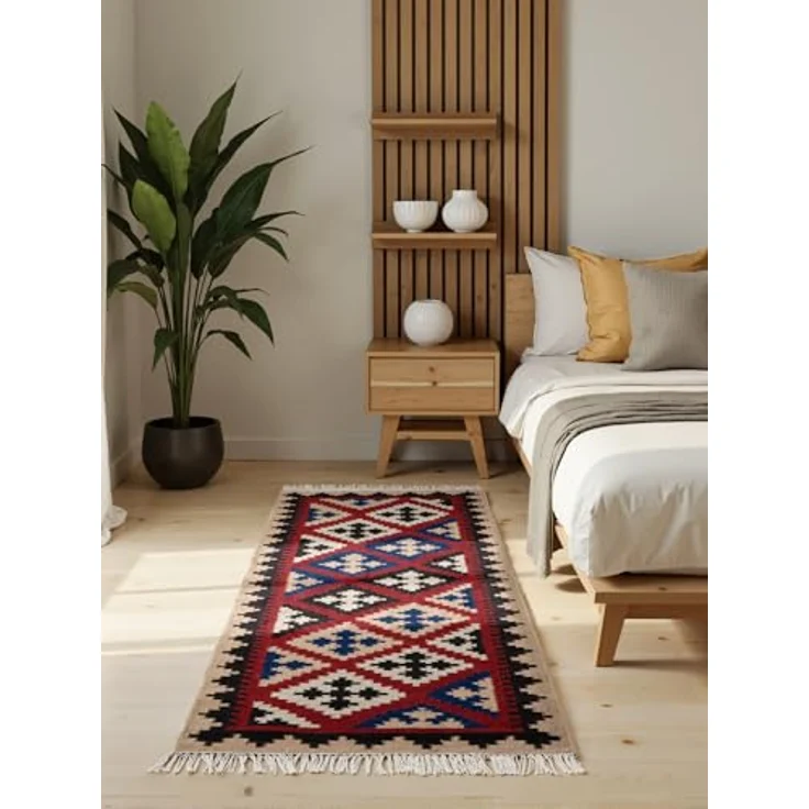 HANSE Home Teppich Kelim Rami, rechteckig, Höhe: 3 mm, Wolle, Baumwolle, Natur, Handgewebt, orientalisch, Boho, traditionell – Bild 2