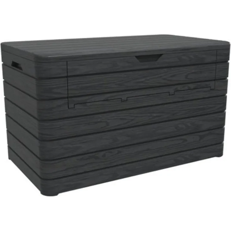 ONDIS24 Kissenbox Dolomiti XXL Auflagenbox anthrazit 970 L, Aufbewahrungsbox Sitztruhe, UV & witterungsbeständig