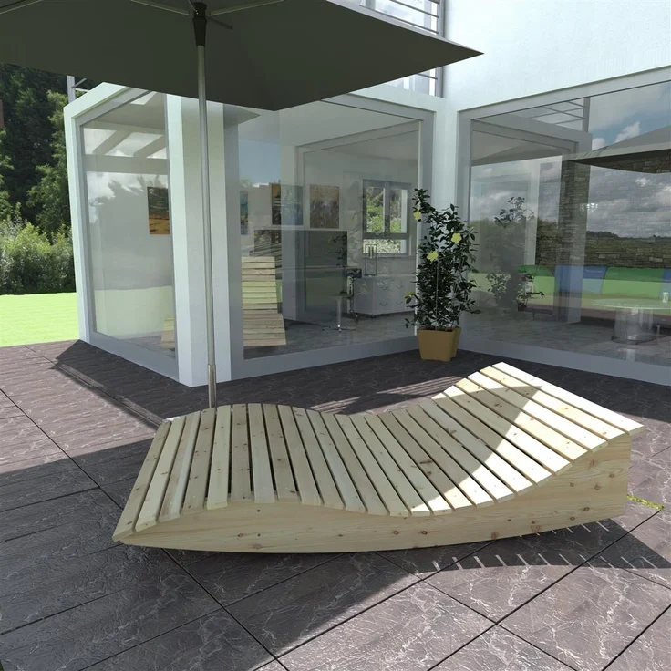 Gartenliege Himmelssofa "Pool-Moni" (Zirbe) 120cm – Bild 4