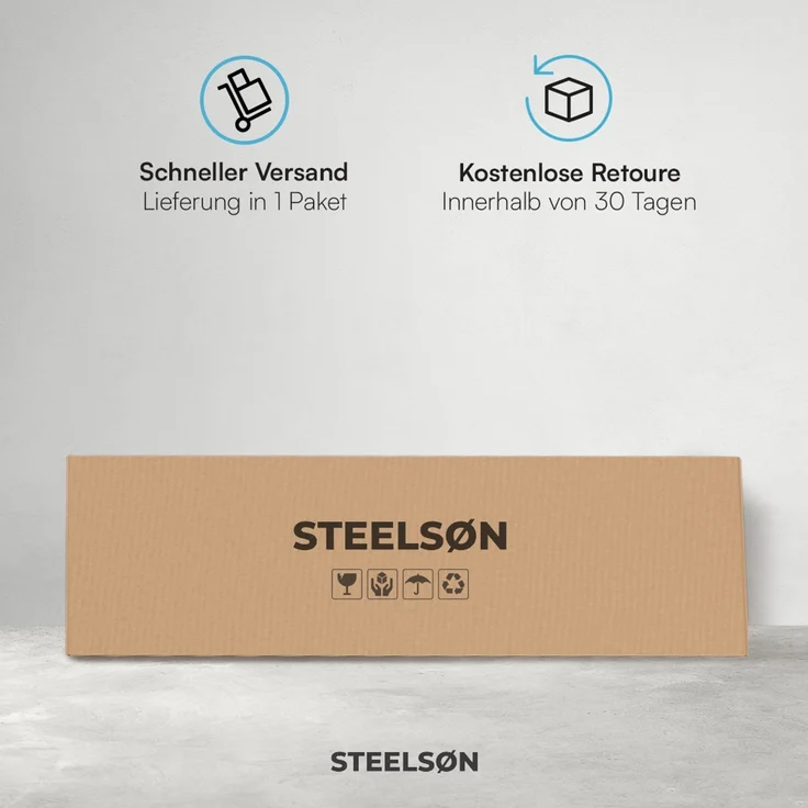 STEELSØN 'Kestria' Gelenkarmmarkise 200x150 cm, anthrazit, wetterfest und blickdicht, Markise mit Aluminium-Kassette und Wandhalterung, Balkonmarkise mit Handkurbel, vormontiert – Bild 9