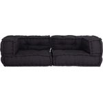 vidaXL 2-Sitzer-Modulsofa Anthrazit 140x70x36 cm Stoff 4019028