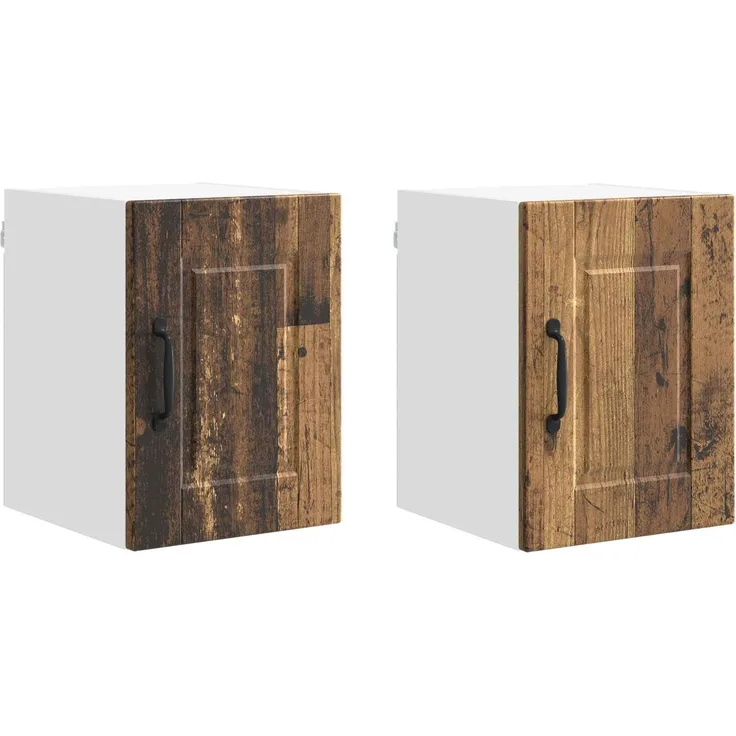 2er-Set Hängeschranke, Küchenschrank Altholz 30 x 31 x 40 cm Holzwerkstoff