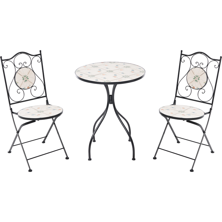 Bistro Set CARONA Metall Schwarz – Bild 4