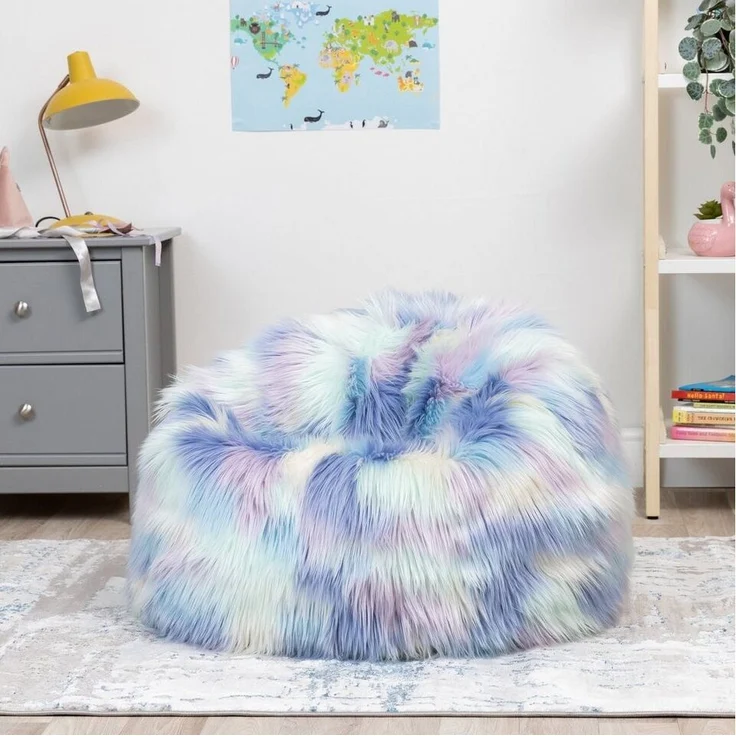 icon Sitzsack Sitzsack Flauschig aus Kunstfell für Kinder, 65x45x65cm, Made in Germany, für Kinderzimmer – Bild 3