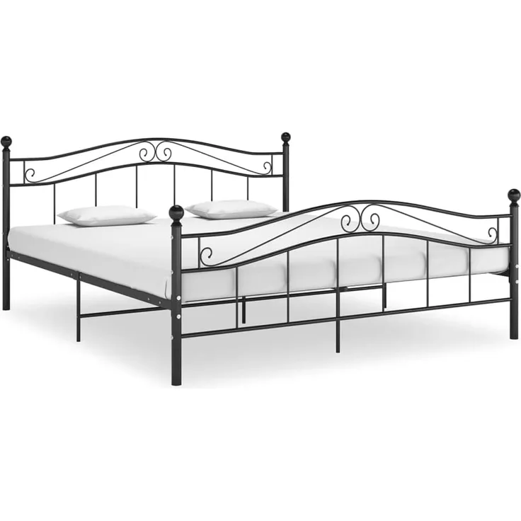 vidaXL Bett Schwarz Metall 140x200 cm 324997