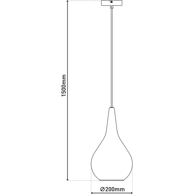 näve Pendelleuchte Gota, ohne Leuchtmittel, Rauchglas D: 20cm, exkl. 1x E27, H: 150cm, Baldachin und Kabel schwarz – Bild 3