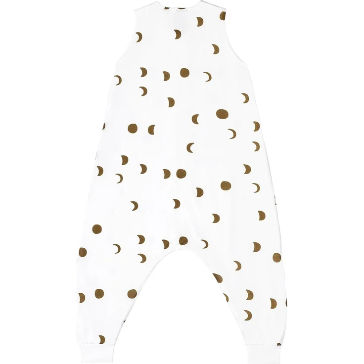 LÄSSIG Kinder Schlafoverall mit Beinen 0,5 TOG atmungsaktiv aus Jersey mit Tencel™ Lyocell/Sleeping Jumper Moon Milky, Größe 110/116 – Bild 4
