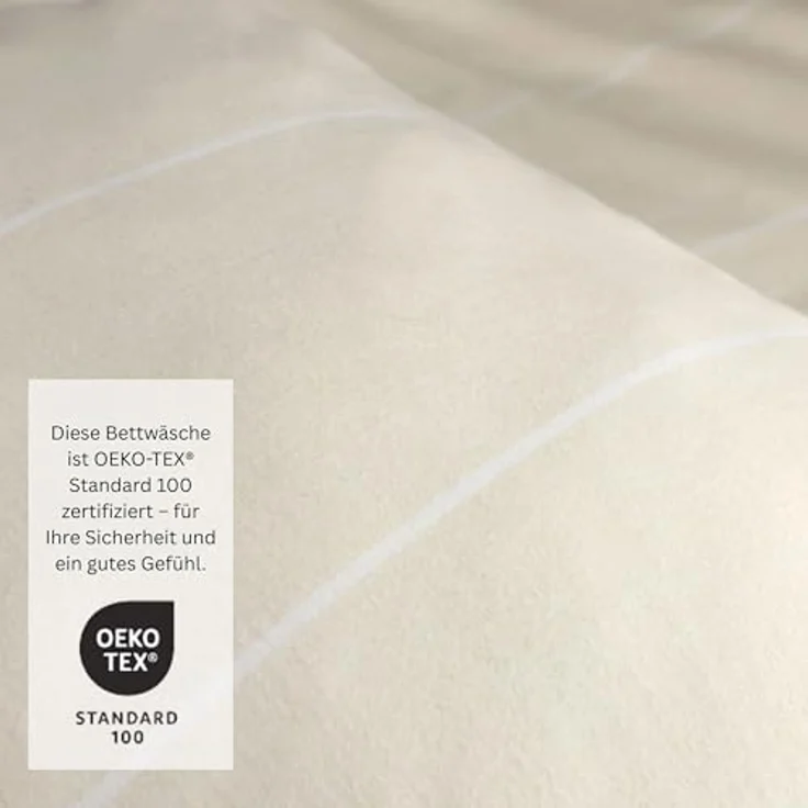 Esprit Bettwäsche FLANELL Winter Bettwäsche, Baumwolle, 1 teilig, 135 x 200 cm in Creme – Bild 7