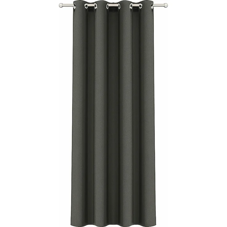 Bestlivings Blickdichte, Gardine mit Ösen, in vielen Größen und Farben Anthrazit 140x245 cm – Bild 1