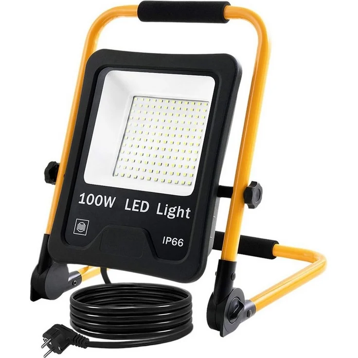 FIVMEN LED Flutlichtstrahler LED Baustrahler mit 3M Kabel LED Fluter Arbeitsscheinwerfer, für Innen-und Außenbereich,Garage, Baustelle, Sportplatz – Bild 5