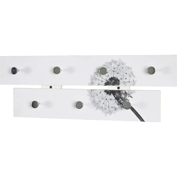 Garderobenleiste Motiv chrom MDF Metall 60x21x5cm