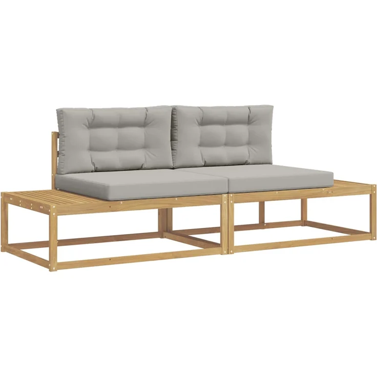 vidaXL Outdoor-Sofagarnitur 2-Sitzer Polyester Weiß 230,5 x 83 x 73 cm 3386990 – Bild 2