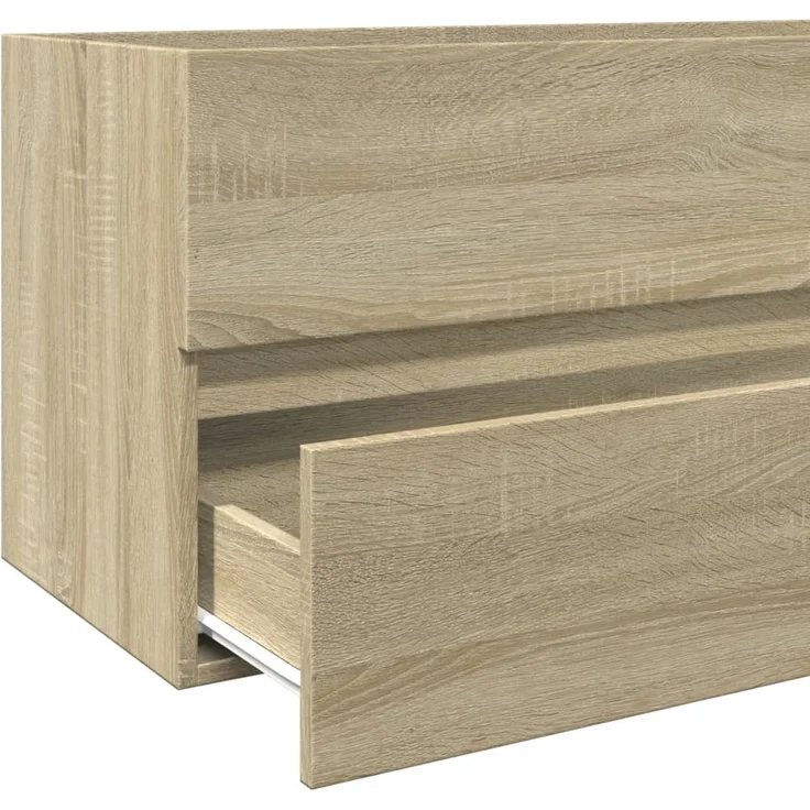 vidaXL Waschbeckenschrank Sonoma-Eiche 100x38,5x45 cm Holzwerkstoff 849639 – Bild 7