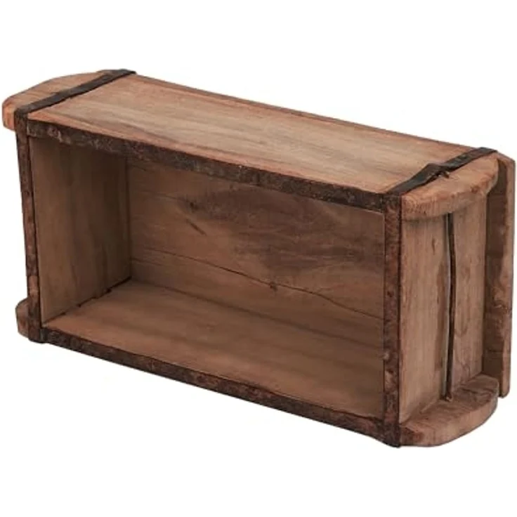 BigDean Holzkiste Alte Ziegelform 32 x 15 x 10 cm Ein-Kammer Vintage Holz-Deko Shabby (Packung, 1 St, 1 stk), Aufbewahrungs und Deko Holzkiste in Handstrichziegel Form – Bild 3