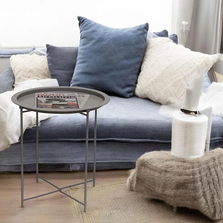 osoltus Premium Metall Beistelltisch Warm Grey rund 47 cm – Bild 2