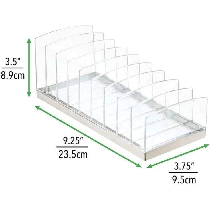 Schminkaufbewahrung Kosmetik Organizer mDesign Make-up Box transparent/silber – Bild 4