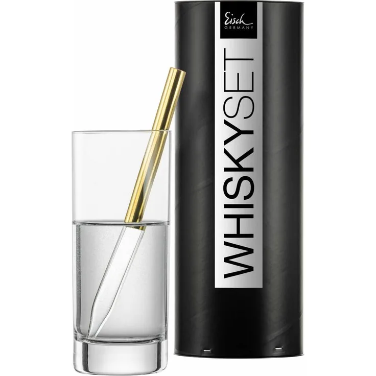 Eisch Whisky Pipetten Set Gentleman Gold, mit Glas, Verdünnungspipette, Glas, Gold, 86599912