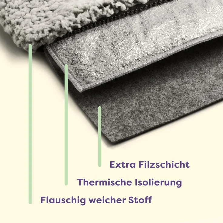 Katzen Fensterliege Fensterbank rutschfest - Selbstwärmende Katzenmatte für Fenster 90x28 cm - Weich & Kuschelig - Waschbarer Bezug (Grau) – Bild 3