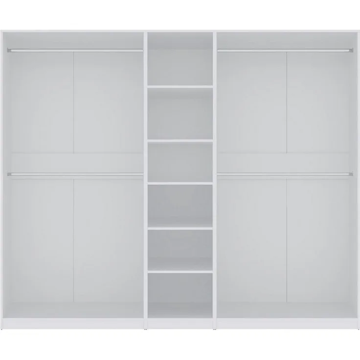 Marmex Möbel Garderobenschrank TRES SET Y/B offener Schrank mit Kleiderstangen und Stauraum weiß (3-St) Modulschränke, begehbarer Kleiderschrank