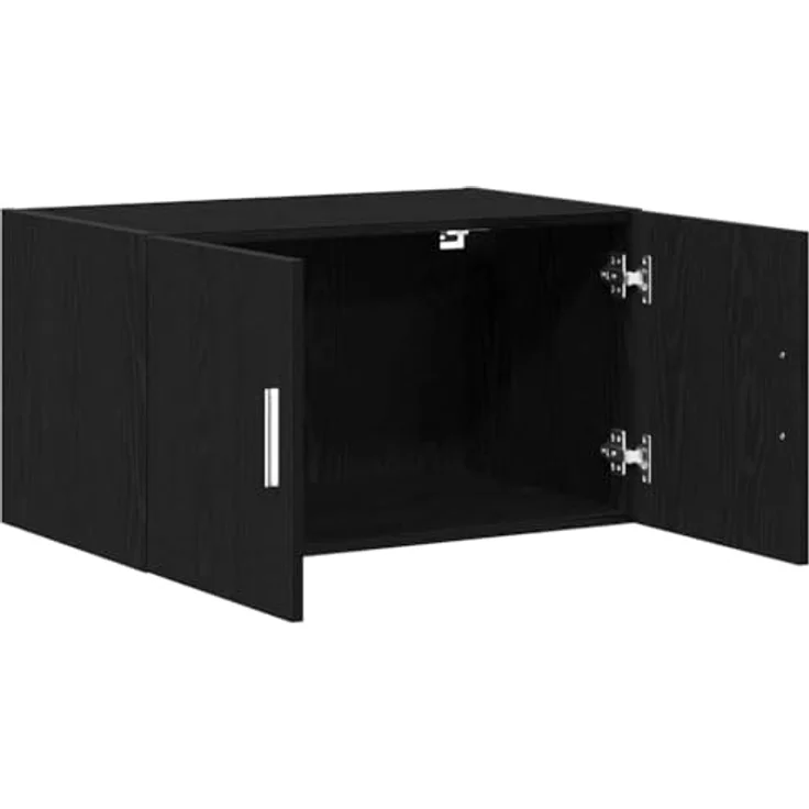 vidaXL Wandschrank Wandmontiert Schwarz Eichen-Optik 70 x 42,5 x 40 cm 869152 – Bild 8