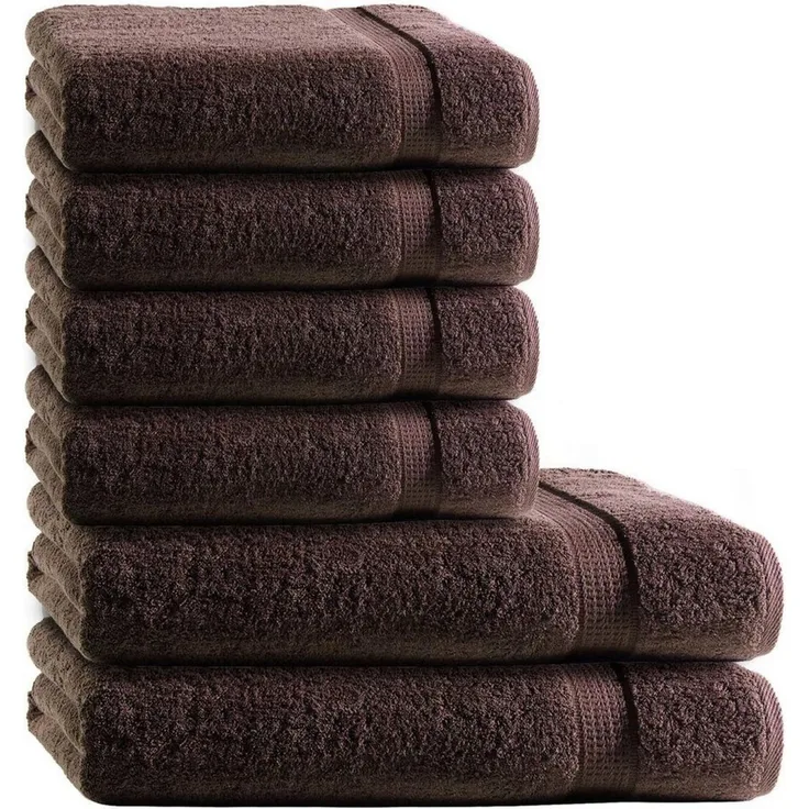 TRENDBUY24 Handtuch Set 6-TLG Premium Frottee Handtücher Duschtücher Set 100% Baumwolle, (Handtuch und Duschtuch, 6-St), schnell trocknend