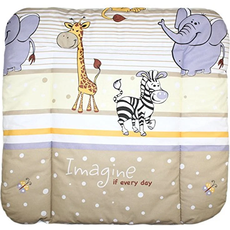 Baby Auflage Wickelauflage - SAFARI BEIGE - 70x50 cm 70x70 cm 70x85 cm Wickeltischauflage 70x50 cm – Bild 2