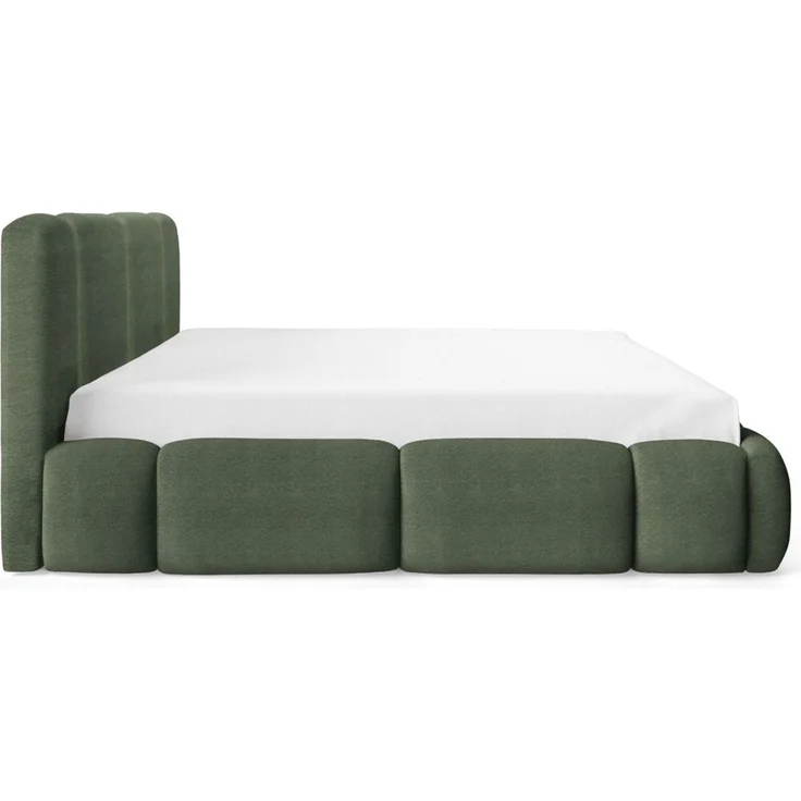 Polsterbett Schlafzimmerbett SPRINGS Komplettset 120x200cm in Stoff Lambi Grün – Bild 3