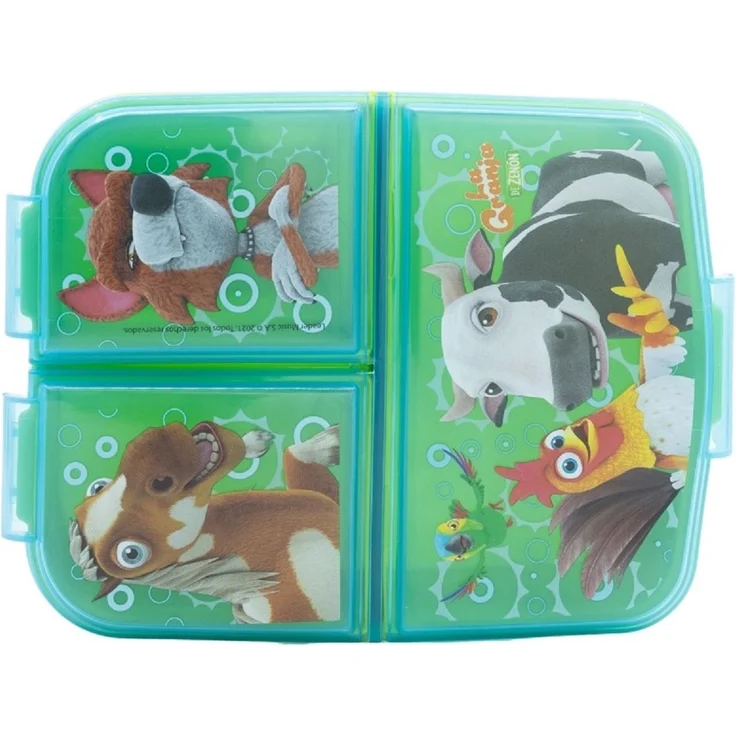 La Granja de Zenón Kinder Brotdose – Lunchbox mit 3 Fächern & tollem Design – Bild 2