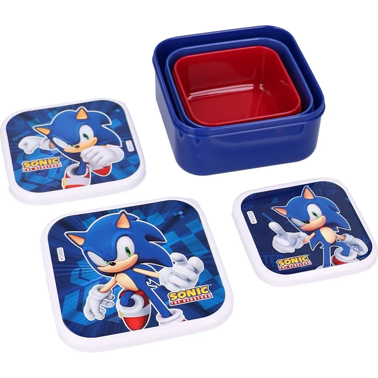 Sonic 3 Teilig Lunchbox Set Fresh Bites für Schule und Freizeit – Bild 9