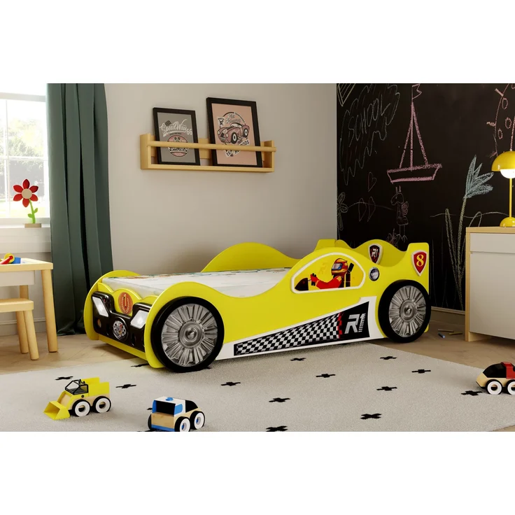 Kinderbett Monza mit Lattenrost 90x190 cm in Gelb – Bild 2