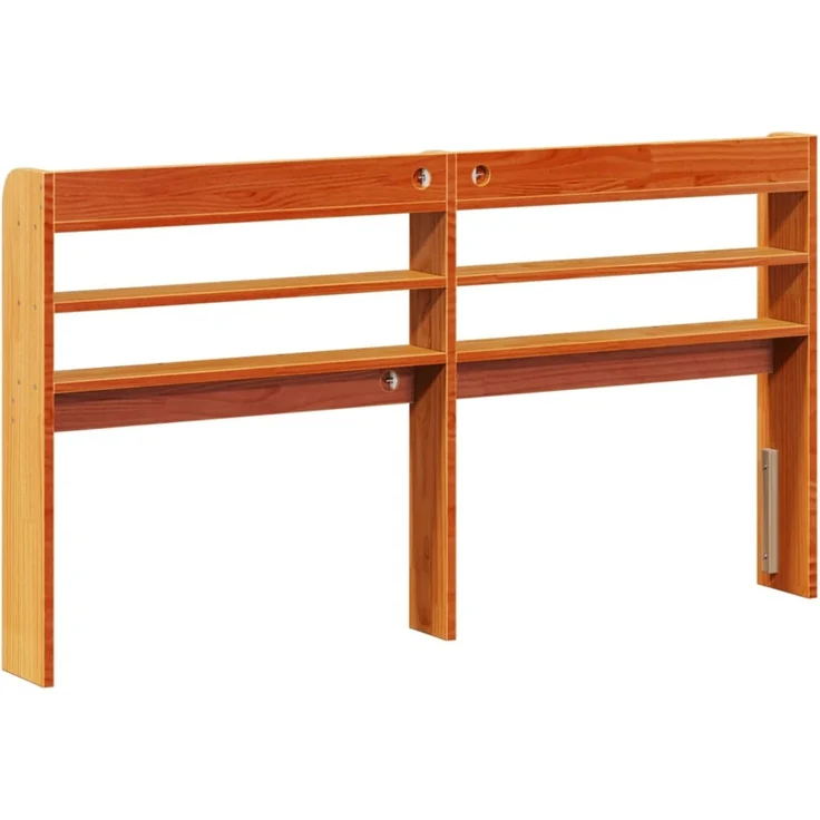 vidaXL Kopfteil mit Ablagen Wachsbraun 150 cm Massivholz Kiefer Braun (Art-Nr 850949) – Bild 5