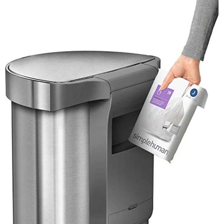 Simplehuman 45L halb-runder Sensormülleimer, gebürstet – Bild 5