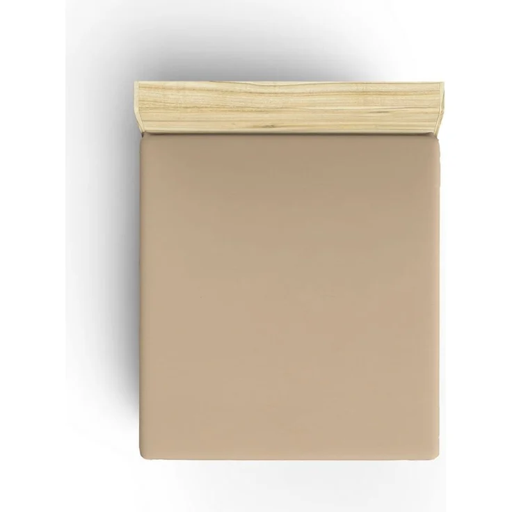 L'essentiel Maison 'Beige' Ranforce Einzel-Spannbettlaken (DE), Beige, 200+30 x 100 cm – Bild 1