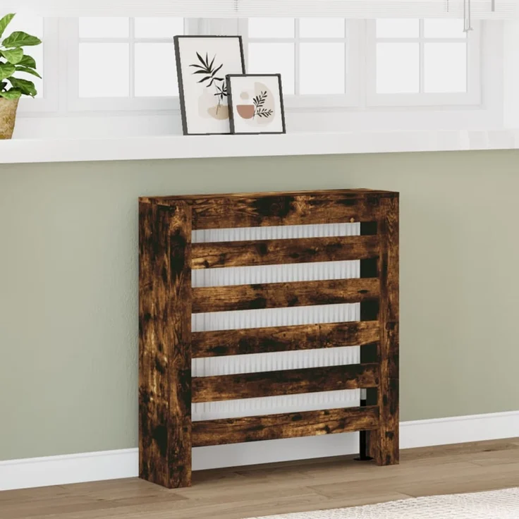 vidaXL Heizkörperverkleidung Räuchereiche 78x20x82 cm Holzwerkstoff 852685 – Bild 1