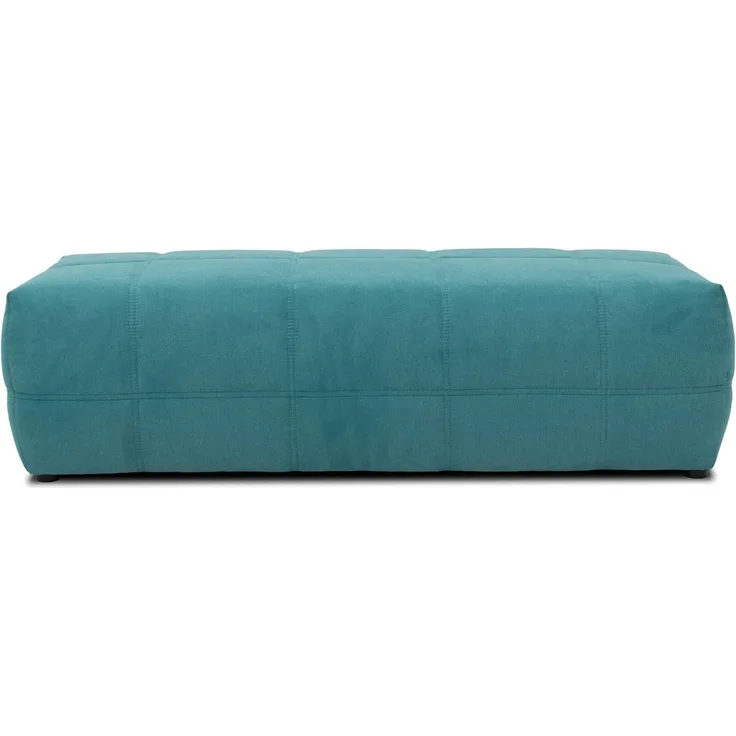 DOMO Collection Brandon Hocker, Sitzhocker, Fußhocker, 150 x 60 x 40 cm, Polsterhocker in türkis