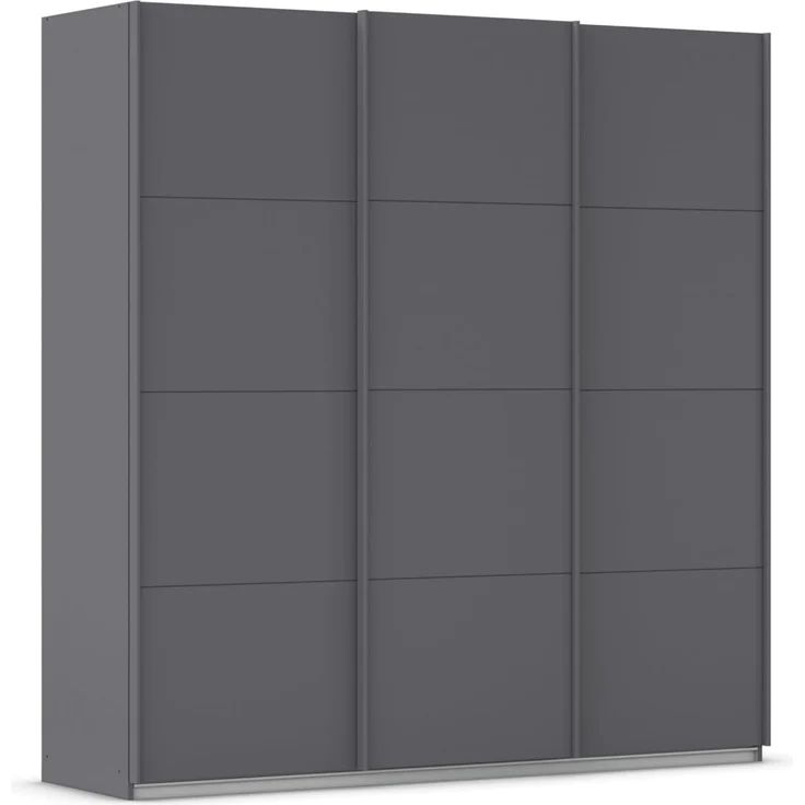 Rauch Möbel KULMBACH, Schwebetürenschrank, Grau metallic, Breite 203 cm