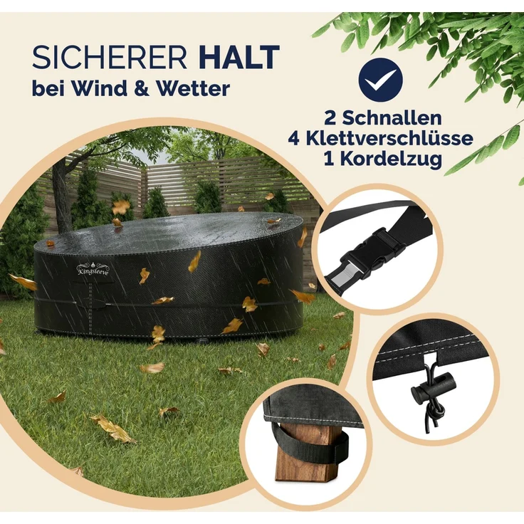 Kingsleeve® Sonneninsel Abdeckung Ø190x90/50cm – Bild 5