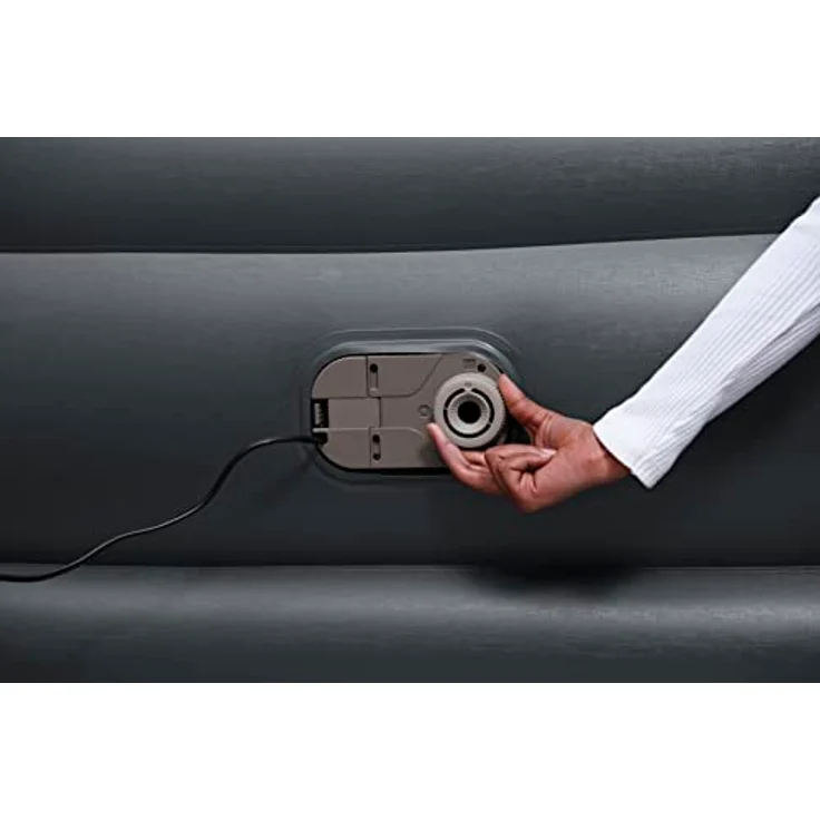 NOVALUXE - Langlebiges Luftbett mit integrierter Elektropumpe und Kopfkissen, 203 x 152 x 56 cm – Bild 11