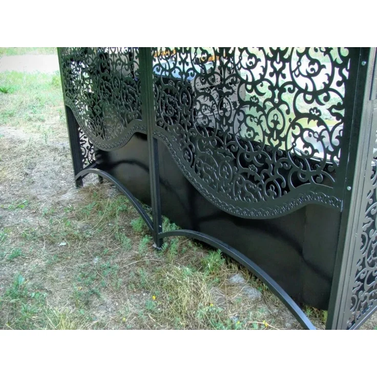 Außenküche – Luxus-Gartenpavillon Emir mit Ofen in Schwarz – Bild 5