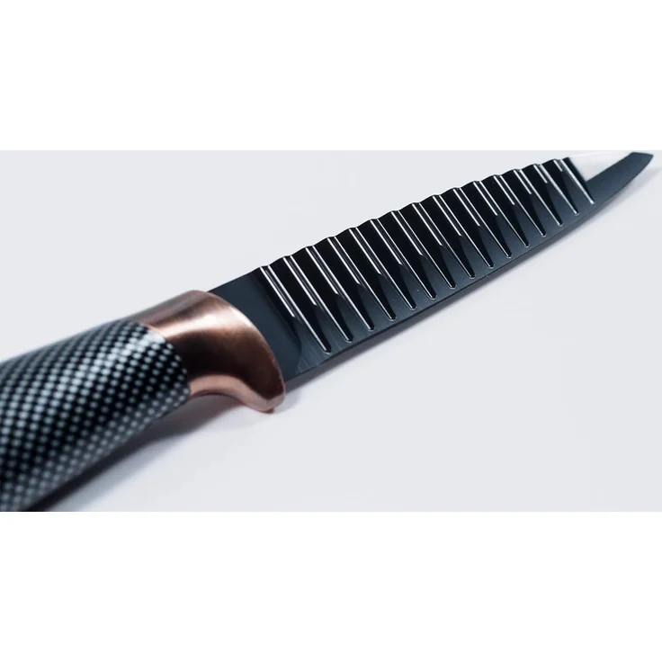 KING Messer-Set Carbon Design (Set, 6-tlg), (5 Messer), incl. Sparschäler, Wellenschliff – Bild 6
