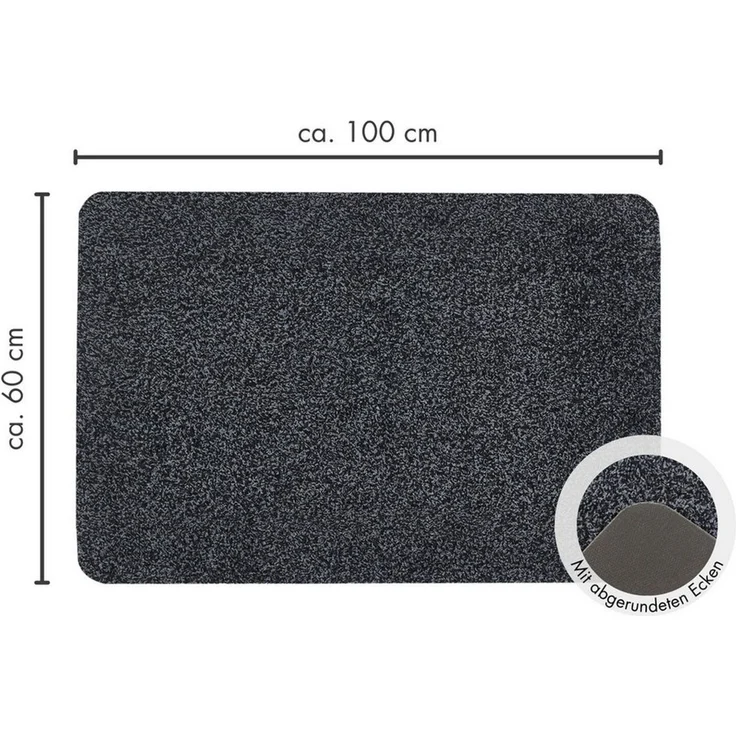 Andiamo Fußmatte Samson, Made in Netherlands, rechteckig, Höhe: 6 mm, Schmutzfangmatte, waschbar, rutschhemmend, auch als 2er Set erhältlich – Bild 2