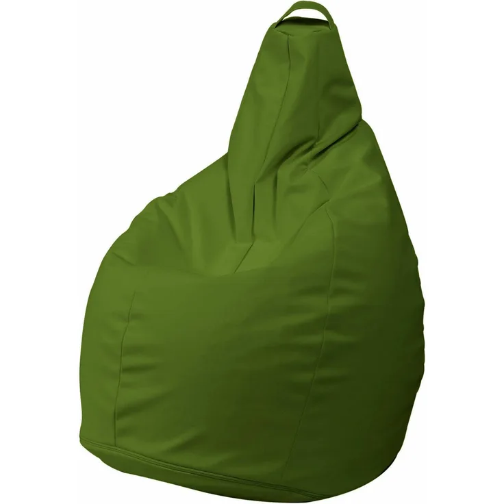 Dmora Pouf Aunter, Mehrzwecksessel, Sitzsack, Hockerhocker, Made in Italy, 90x90 h120 cm, Grün