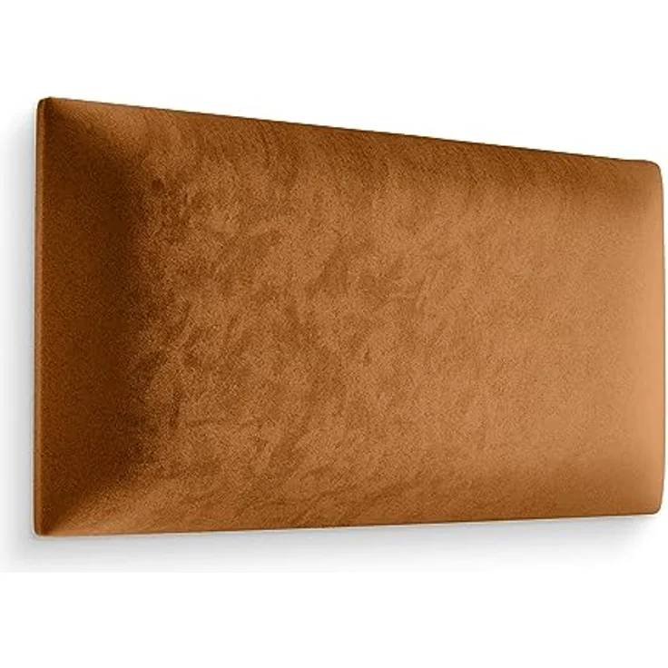 Muralo Samt Wandkissen Stoff Polsterpaneel Schlafzimmer Wohnzimmer Bett Wandpolster Bettkopfteil Lendekissen Modern Luxus Gepolstert Polster Paneel (Honiggelb, 50x40 cm) – Bild 4