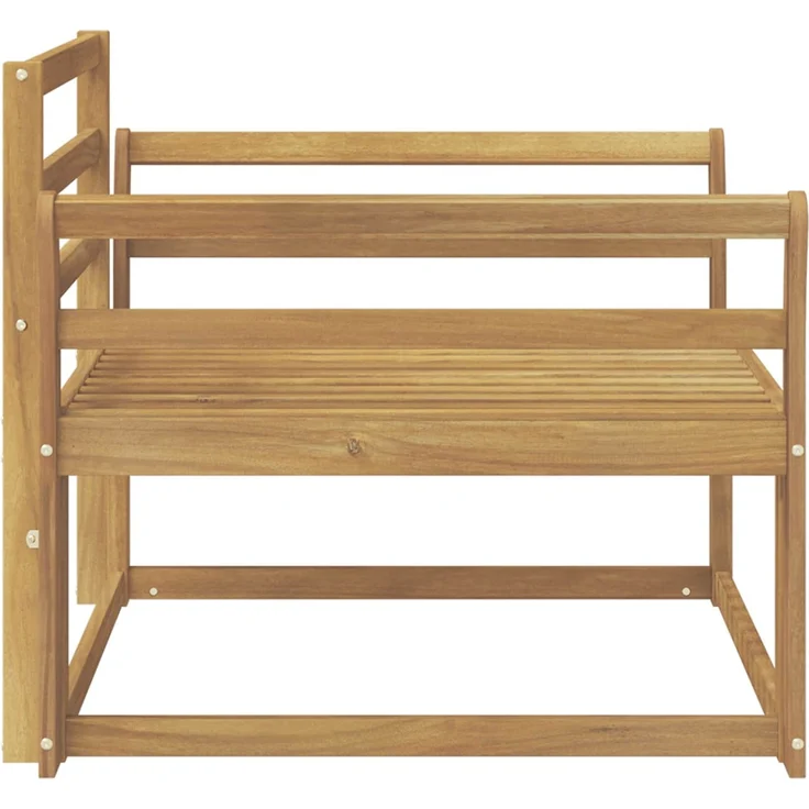 vidaXL Outdoor Mittelsofa Massivholz Akazie Weiß 3439008 – Bild 4