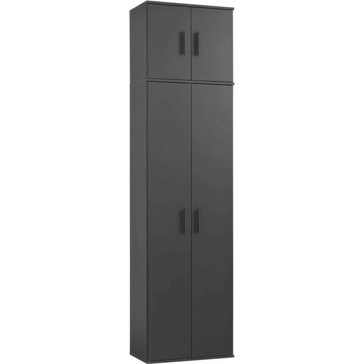 mokebo Mehrzweckschrank Der Extralange Besenschrank, Putzschrank, Flurschrank, Aufbewarhungsschrank schwarz – Bild 5