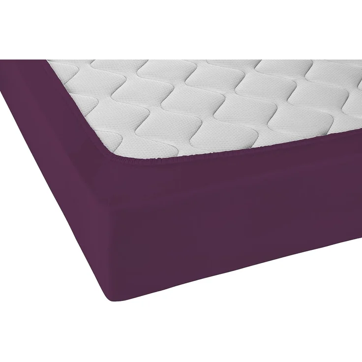 Castell Jersey-Stretch-Spannbetttuch, Violett, 1x 90x190 cm - 100x200 cm, 90x200 cm – Bild 3