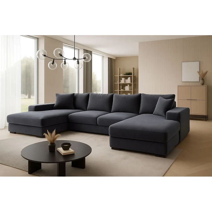 Ecksofa VIENA 328x182 cm mit Schlaffunktion, Bonellfederkern und Bettkasten – Bild 1